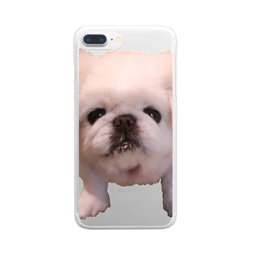 見つめて犬 Clear Smartphone Case