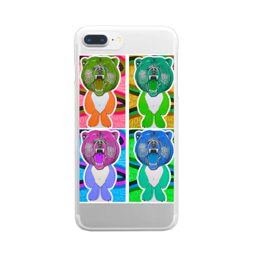 psycho bear Clear Smartphone Case