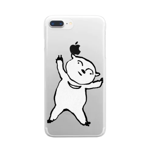 脱力くまちゃん Clear Smartphone Case