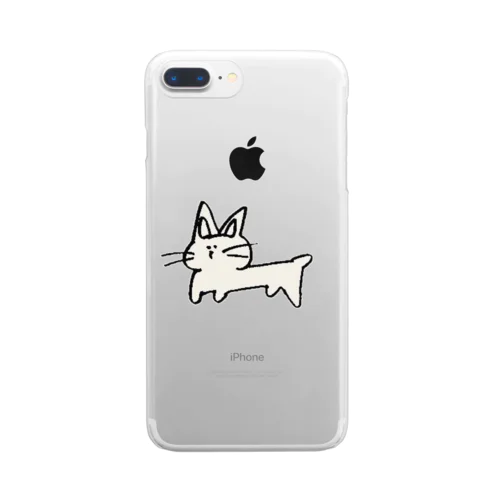 てとねこ Clear Smartphone Case