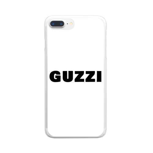 GUZZI スマホケース　白 Clear Smartphone Case