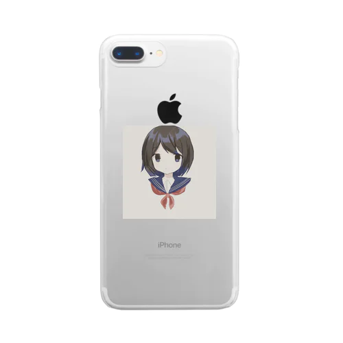 物憂げセーラー服ちゃん Clear Smartphone Case