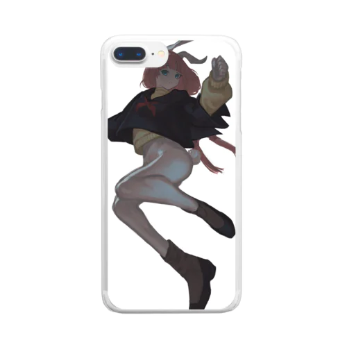 学生うさぎさん Clear Smartphone Case