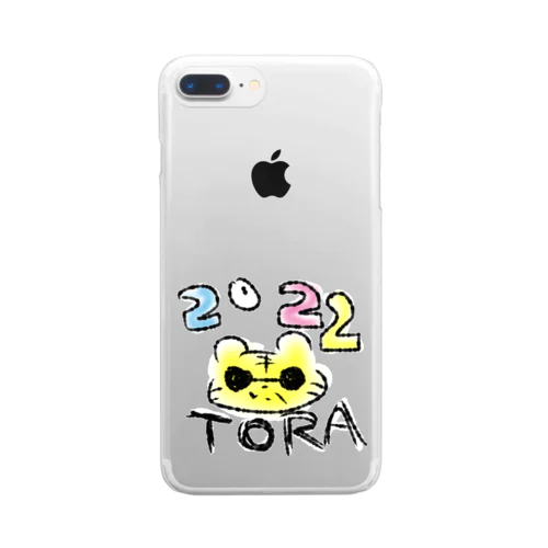 2022とらちゃん(ホワイト) Clear Smartphone Case