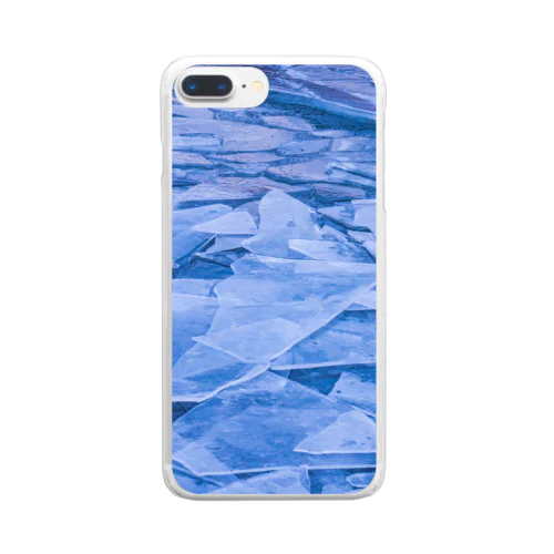 Background material Lake surface freezing Clear Smartphone Case