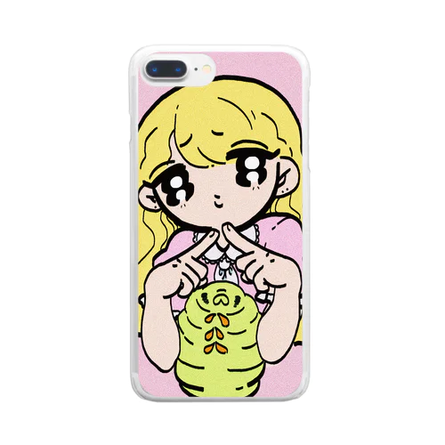 ぶりっ子ちゃんズ💜🐛 Clear Smartphone Case