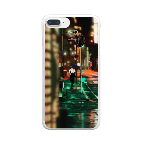 夜の街並み Clear Smartphone Case