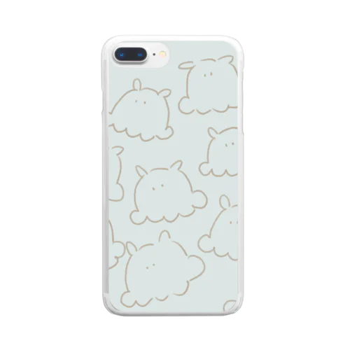 ぽちぽのイラストめんだこ Clear Smartphone Case