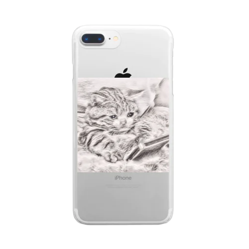 悲猫(現代) Clear Smartphone Case