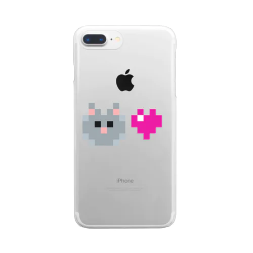 ドット絵ねこちゃんラブ Clear Smartphone Case