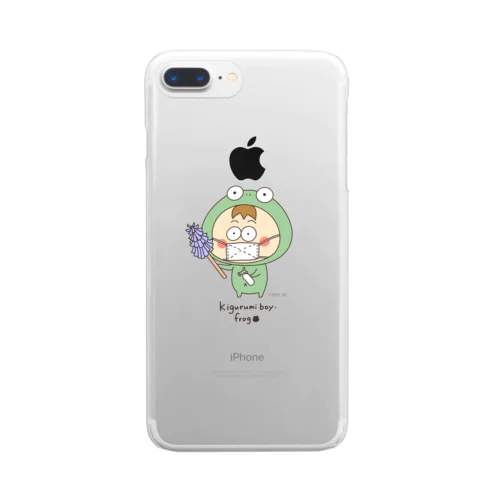 かわいいかえるのこ Clear Smartphone Case