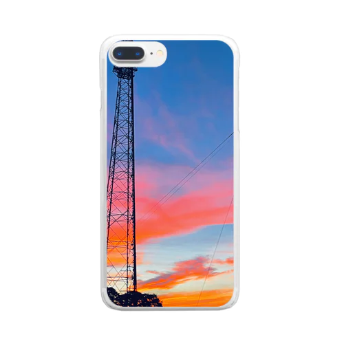 田舎の夕景 Clear Smartphone Case