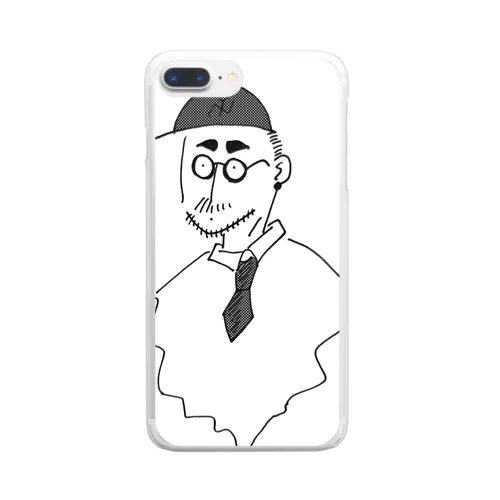 ひげおじさん Clear Smartphone Case