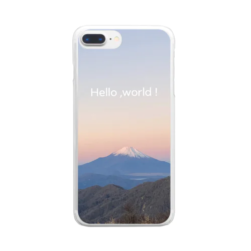 淡い空の富士山 Clear Smartphone Case