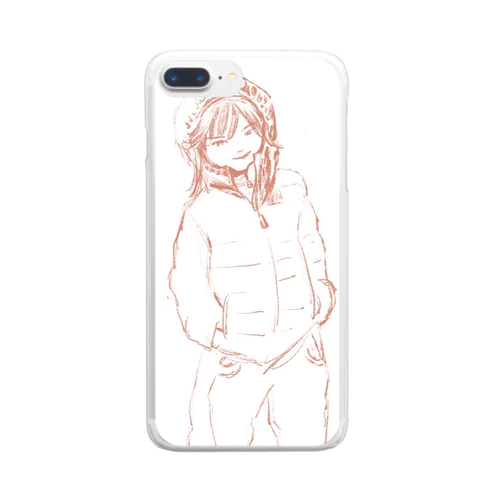 かっこつけるのののちゃん Clear Smartphone Case