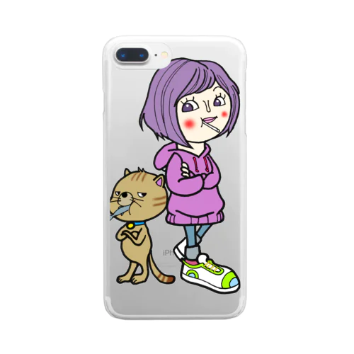 きゃっと＆がぁる Clear Smartphone Case