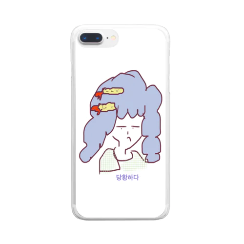 戸惑い Clear Smartphone Case