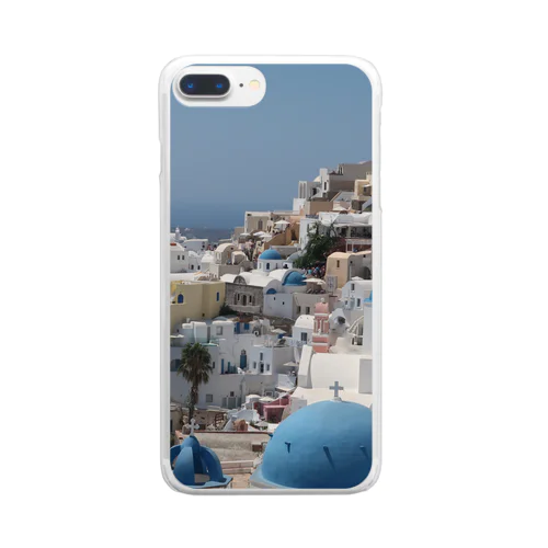 【世界一周旅】ギリシャ　サントリーニ島の景色 Clear Smartphone Case