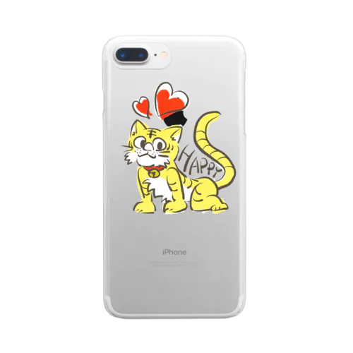 ハッピートラくん Clear Smartphone Case