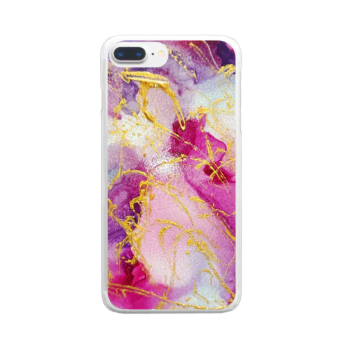 宇宙の喜花 Clear Smartphone Case