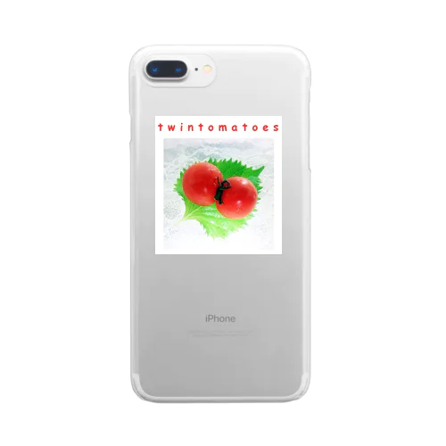 Twin Cherry Tomatoes（ツインチェリートマトちゃん♪） Clear Smartphone Case