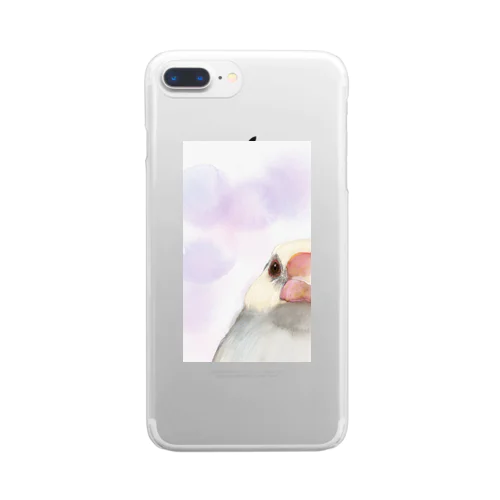 文鳥まるちゃん Clear Smartphone Case