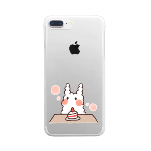 うさぎのウミウシ(ケーキver.) Clear Smartphone Case