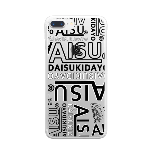 オリジナルロゴ　AISU DAISUKIDAYO Clear Smartphone Case