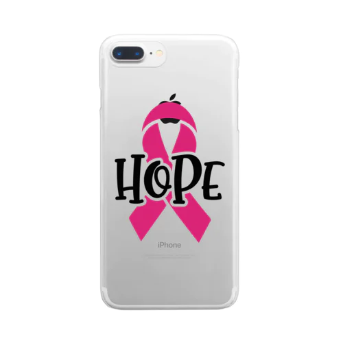 Breast Cancer HOPE  乳がんの希望 クリアスマホケース
