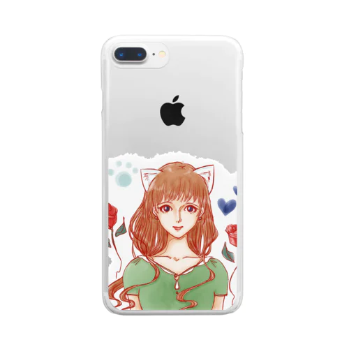 猫みたいなあの子 Clear Smartphone Case