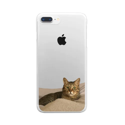 猫様のおくつろぎ Clear Smartphone Case