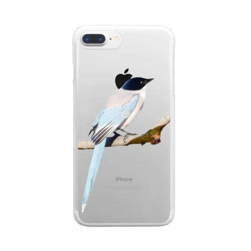 野鳥シリーズ オナガ Clear Smartphone Case