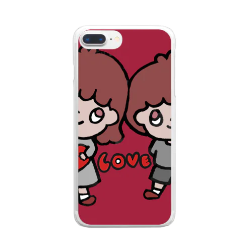 女の子男の子 Clear Smartphone Case