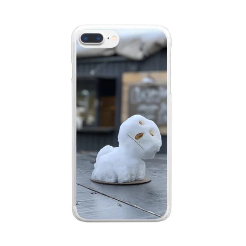 雪だるま Clear Smartphone Case