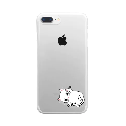 ねこと寝転ぶ Clear Smartphone Case