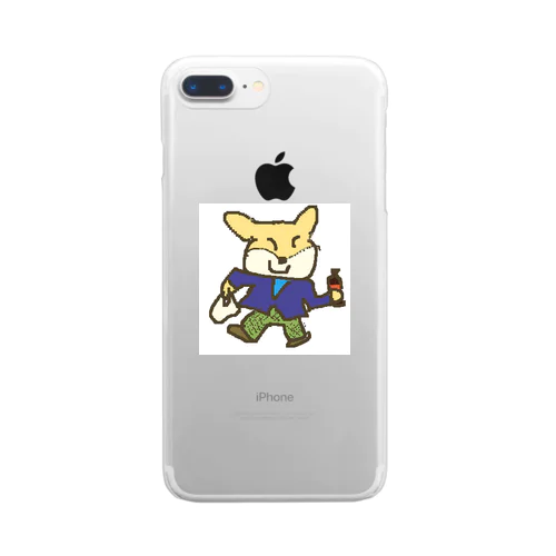 キツネのこんこん昼休み Clear Smartphone Case