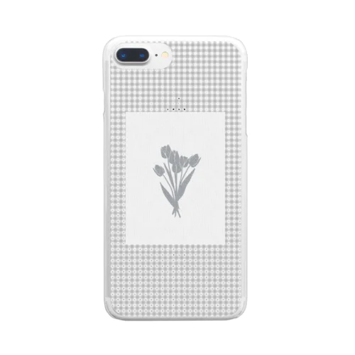 bouquet *ギンガムチェック Clear Smartphone Case