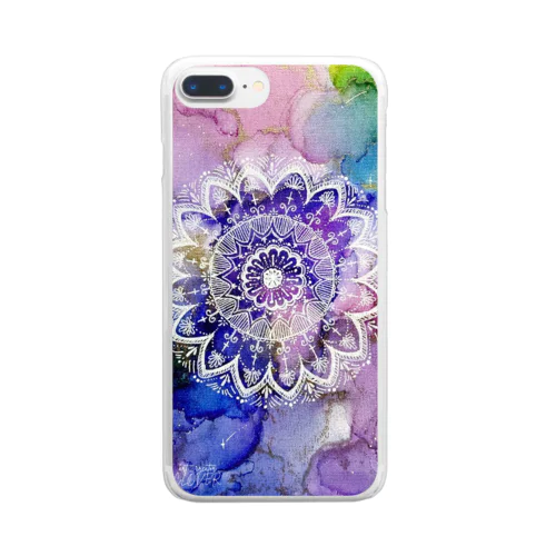 曼荼羅インクアート Clear Smartphone Case