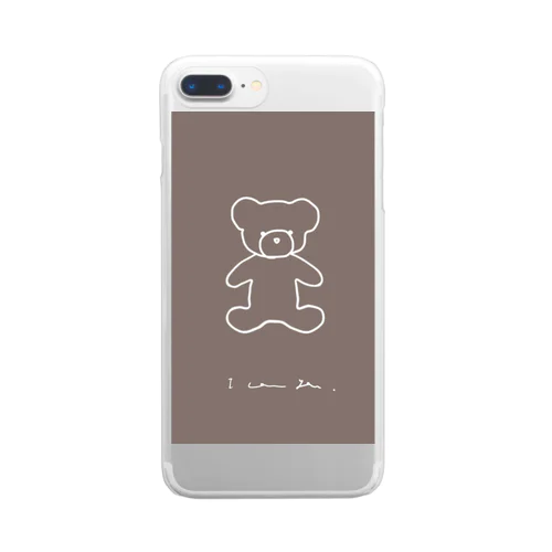 🧸ココアブラウン Clear Smartphone Case