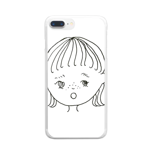 ぽっか〜ん Clear Smartphone Case