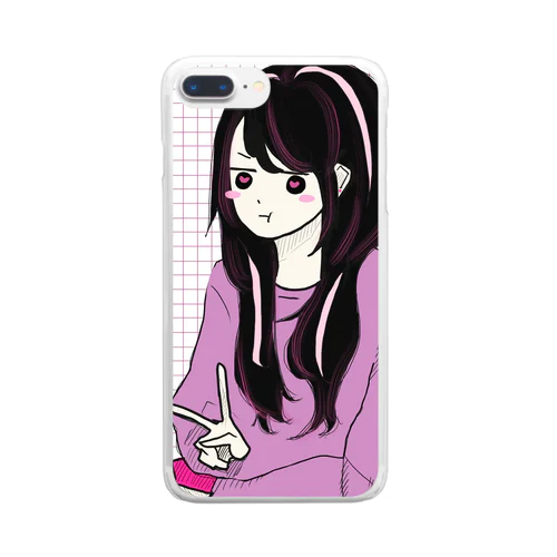 美味しいもの食べるちゃん。 Clear Smartphone Case