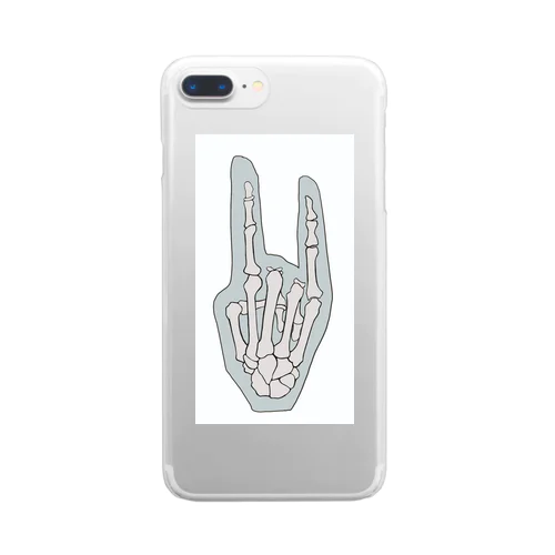 🤘🏻🦴水色 Clear Smartphone Case