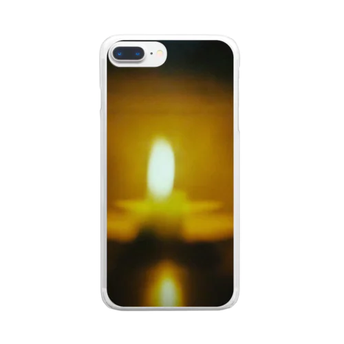 蝋燭の火3 Clear Smartphone Case