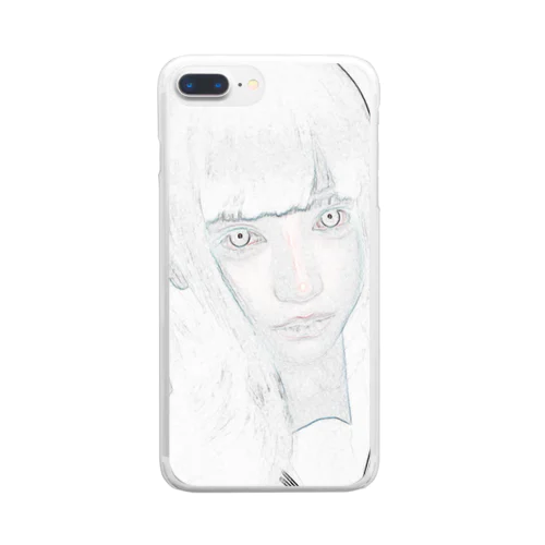 女子高生ホワイト Clear Smartphone Case