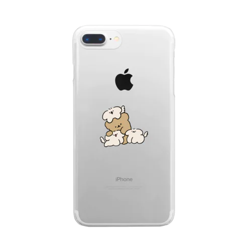 くまちゃんとわんちゃん Clear Smartphone Case