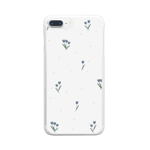 dot *flower pattern Clear Smartphone Case