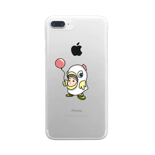 被り小人シリーズ（ニワトリ） Clear Smartphone Case