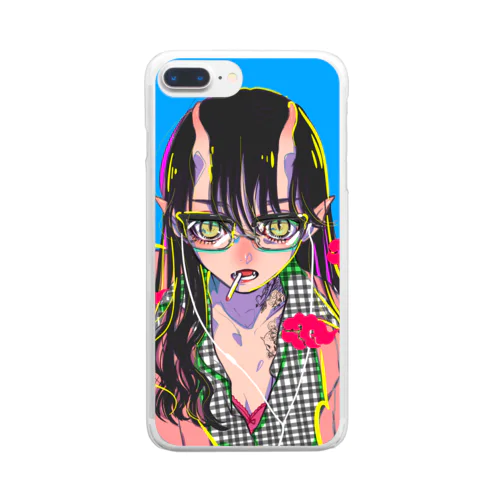 隠れ鬼子チャン👹🚬 Clear Smartphone Case