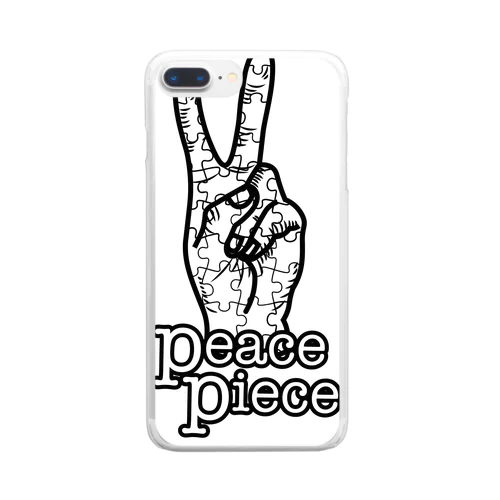 peace piece クリアスマホケース