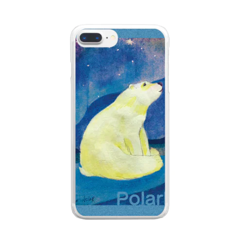 Polarbear b クリアスマホケース